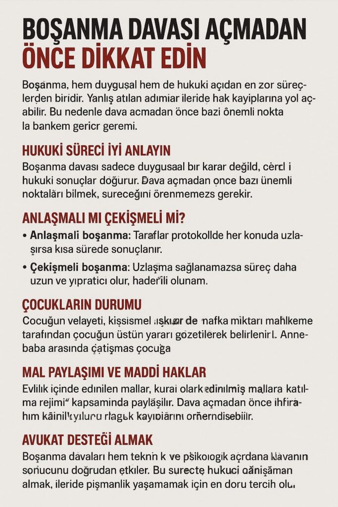 boşanma davası açmadan önce dikkat edin (2)