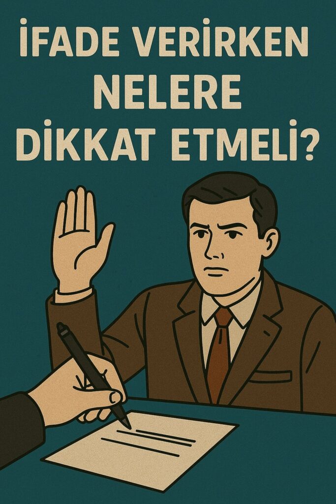 İFADE VERİRKEN NELERE DİKKAT ETMELİ?